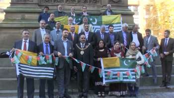 Kashmir Day Flag hosting in Manchester city hall